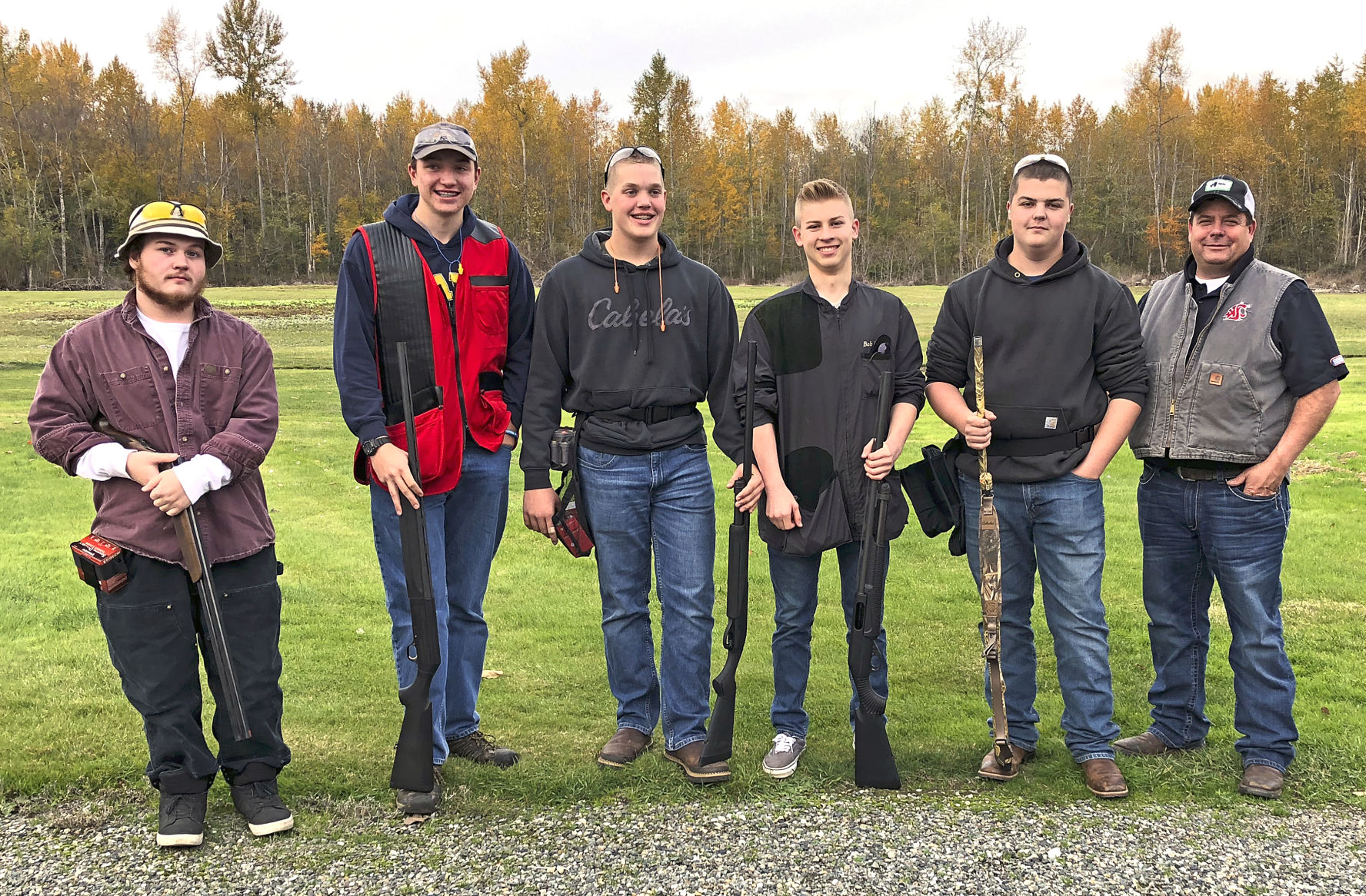 2018 Stanwood FFA trapshooting team at districts